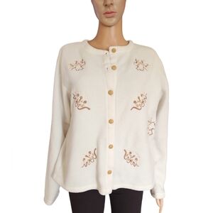Fashion Bug Fall Leaves Fleece Cardigan
